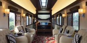 The carriage caters to a maximum of eight people occupying four couches in an open compartment.