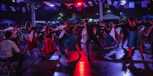 The festive and vibrant atmosphere of the Paniyiri Greek Festival in Brisbane,which is Australia’s longest-running Greek festival.