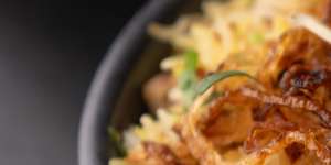 Hyderabadi chicken biryani is comfort food – simple but complex.