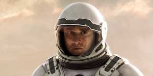 Anne Hathaway,Matthew McConaughey and Wes Bentley explore another planet in Interstellar.