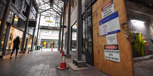Traders blamed ongoing construction in Howey Place for its empty shops.