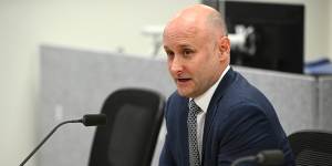Department of Premier and Cabinet secretary Jeremi Moule addressing the upper house inquiry on Monday.