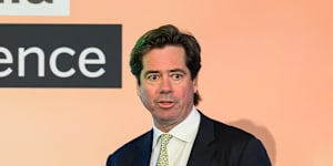Gillon McLachlan at the Macquarie Conference this week.