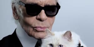 Karl Lagerfeld and Choupette.