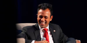 Republican presidential candidate Vivek Ramaswamy at a conservative political conference in Georgia last week.