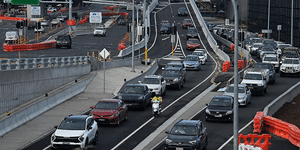 Congestion caused on roads in Sydney’s inner west by the Rozelle interchange’s opening late last year.