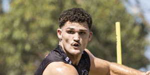 Look who is back:Nathan Cleary resumed training on Thursday