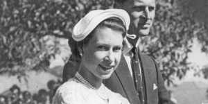 Queen Elizabeth and Prince Philip during their Sydney visit in 1954.