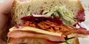 Babka’s salad sandwich.