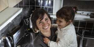 Ingrid Jolley,pictured with her daughter Hazel,has converted all of her home’s household’s gas appliances to electric.