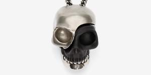 Stephanie’s top jewellery piece is her Alexander McQueen skull pendant necklace.
