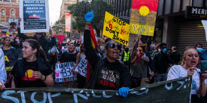 Hundreds marched in the Sydney Black Lives Matter protest after the Court of Appeal declared the rally authorised.