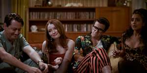 Hamish Michael (left),Emily Browning,Ashley Zukerman and Pallavi Sharda in One More Shot.