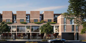 An image of the Gramercy Terraces townhouses in Richmond,Melbourne.