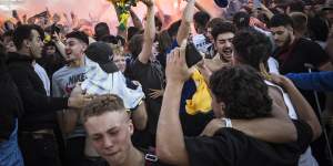 Melbourne’s Federation Square was the place to be during the World Cup.