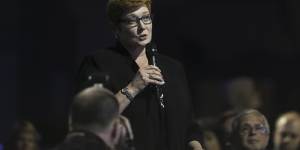 Marise Payne,Australia's Foreign Minister,at the Media Freedom conference.