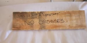 'This is not a cemetery':Vandals steal Mandurah roadside memorial,leave angry note behind