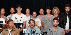 Some of the banned Essendon players