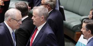 Done deal ... Prime Minister Scott Morrison and Opposition Leader Bill Shorten on the tense final sitting day of the year. 