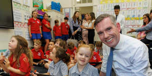 Premier Dominic Perrottet visits Coogee Public School in Sydney.