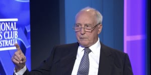 Paul Keating during his National Press Club appearance on November 10.