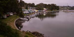 The busy Mallacoota Foreshore Holiday Park on December 28.