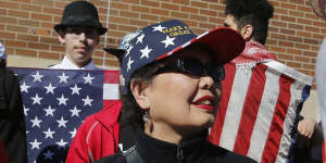 A supporter of Republican presidential candidate in Chicago on Friday.