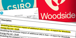 Woodside shelved the findings of a CSIRO report that undermined its public statements about emissions reductions.