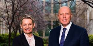 New Liberal leadership team of Peter Dutton and Sussan Ley.