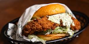 The OG sandwich with dill-flecked ranch sauce.