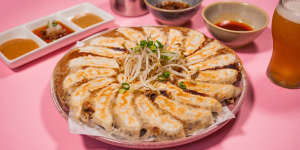 House-made gyoza come in rounds of 10 or 20.