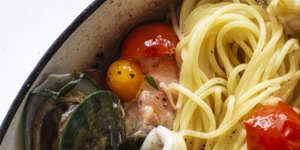 Adam Liaw's tomato spaghetti marinara.