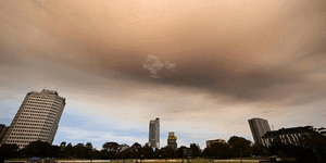 Bushfires burn in Victoria.