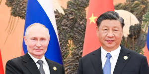 Vladimir Putin with Xi Jinping. Russia is becoming more dependent on China. 