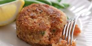 Salmon fish cakes.