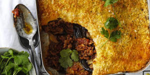 Greek meets Mexican:Moussaka with smoky chipotle.