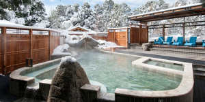 Ten Thousand Waves,a Japanese ryokan with mineral-rich hot springs.