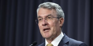 Attorney-General Mark Dreyfus during a press conference at Parliament House in Canberra in December