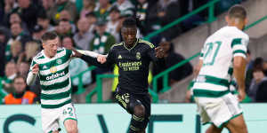 Eduardo Camavinga faced Aaron Mooy’s Celtic in the UEFA Champions League.