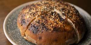 Stone-baked Turkish bread (tombik).