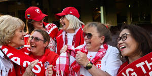 240 minutes for 10 seconds of fame:The labour of love behind the Swans banners