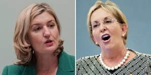 Queensland Health Minister Shannon Fentiman (left) and Opposition health spokeswoman Ros Bates.
