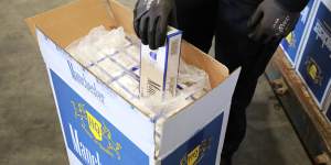 Illicit cigarettes imported into Australia from overseas intercepted by Australian Border Force.