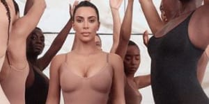 A post from Kim Kardashian West's Instagram page announcing her shapewear line.