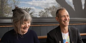 Andy Griffiths (right) and his wife Jill.