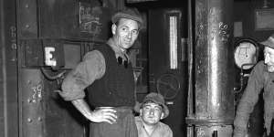 Port Kembla steel workers,August 1948 