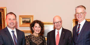 From left,minister for development,precincts and creative industries Colin Brooks,library president Christine Christian,ABC Chair Kim Williams and library chief executive Paul Duldig. 