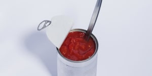 Tinned tomatoes are a pantry staple for Italian-style sugos,ragus or whizzed for pizza bases.