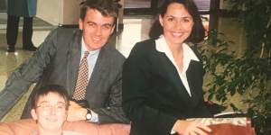 Michael Rowland and Lisa Millar as young political reporters covering the 1996 federal election.
