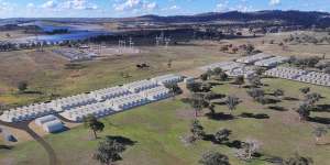 A render of Akaysha Energy’s proposed Orana battery storage system under construction near Wellington,NSW